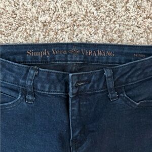 Simply Vera Vera Wang Women's Dark Blue Skinny Jeans